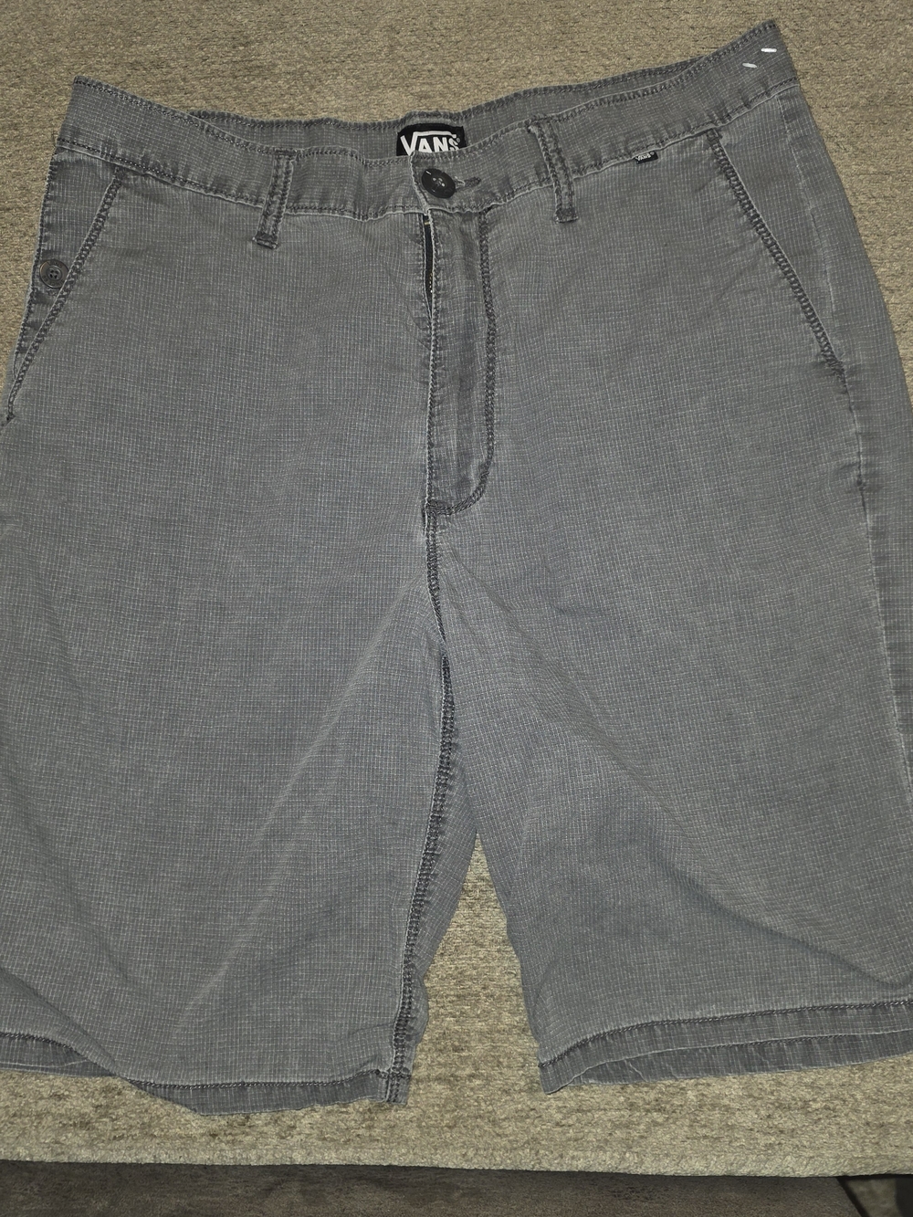 Vans Men’s Slate Gray Flat-Front Shorts 32" Waist